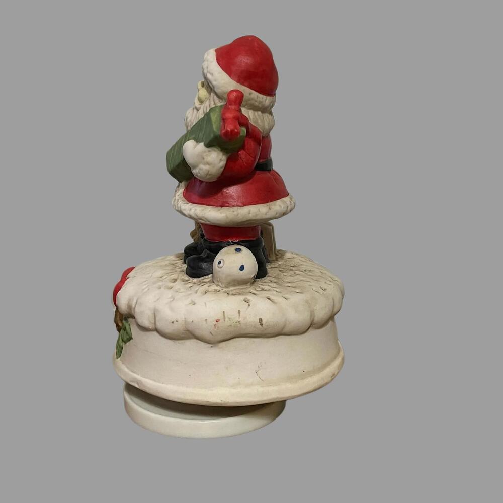 Vintage Santa Clause Music Box Playing "I want to wish you a Merry Christmas" - Picture 2 of 5